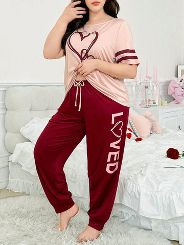 Something Special Printed Night Suit LOVE