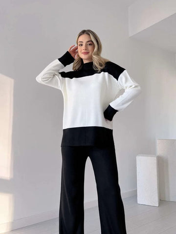 Black Panel Style Co-Ord Sets For Women