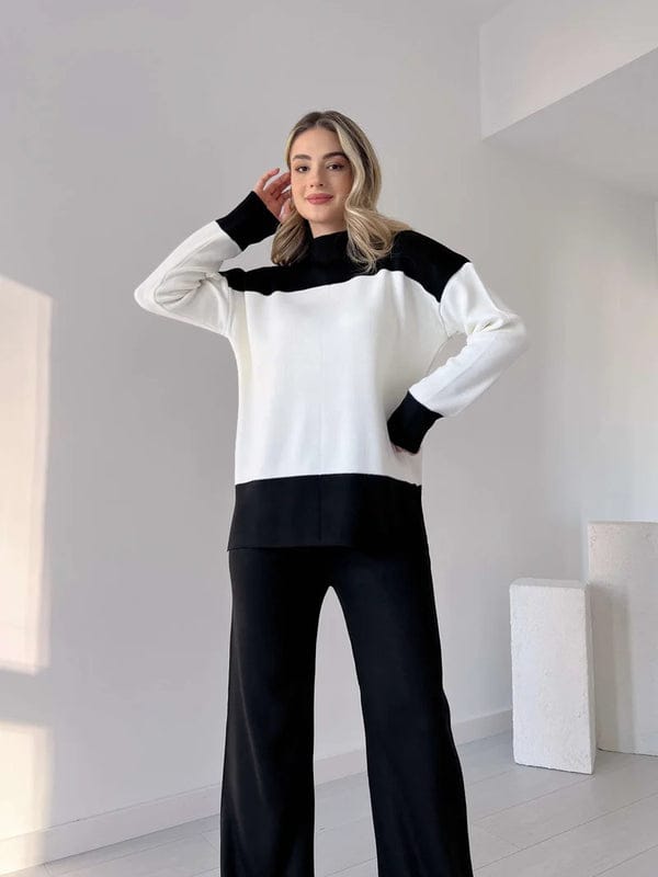 Black Panel Style Co-Ord Sets For Women