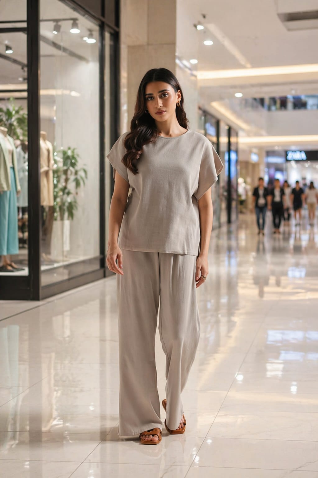 Ethnc Women Comfort Night Wear Camel