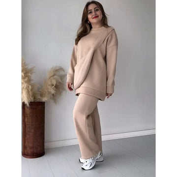Carryall Winter Fleece Co Ords Set SweatShirt + Trouser + Bag