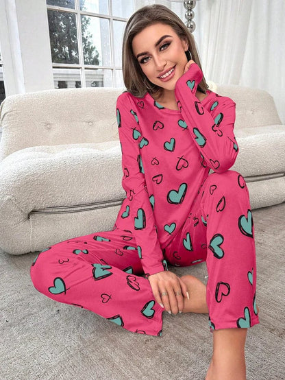Women Printed Pajama Night Suit