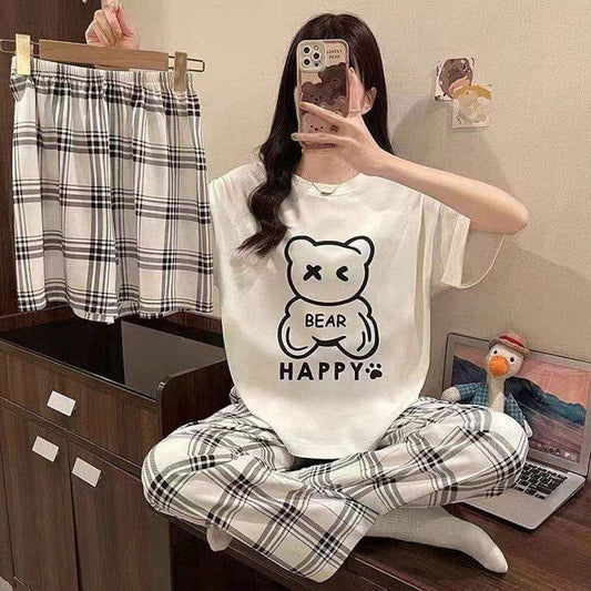 Three Piece Happy Bear Nightwear