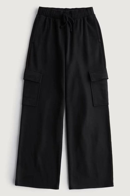 Women's Cargo High Waisted Wide Leg Athletic Trouser