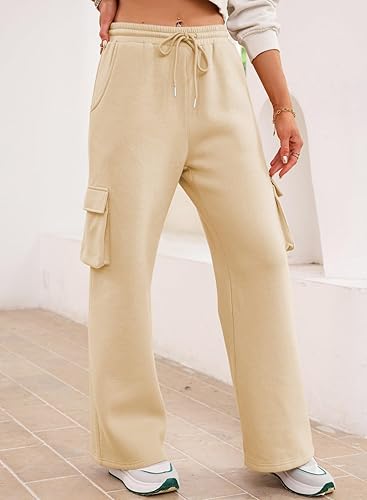Unisex Beige Pocket Cargo Trouser