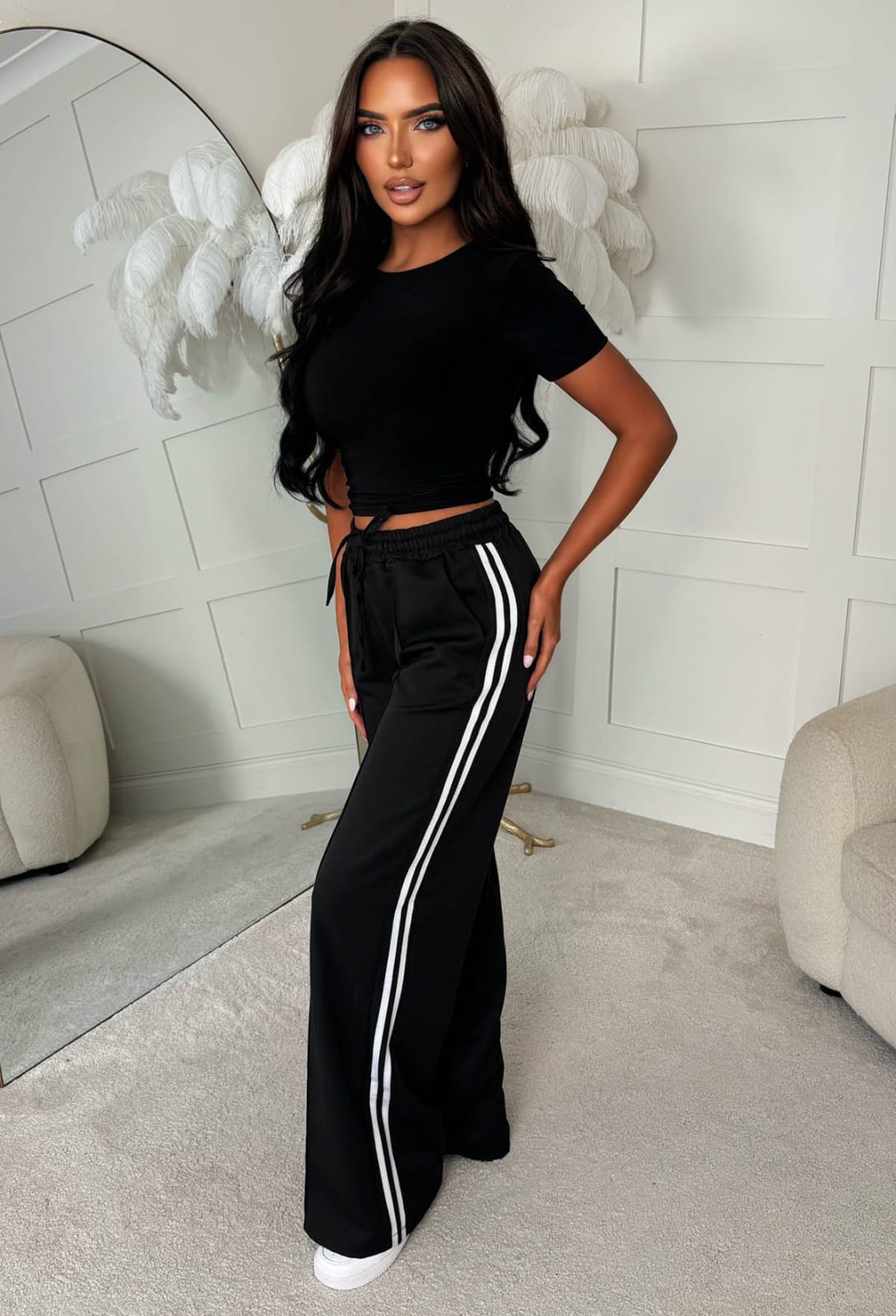 Summer Season Best Quality 2 Stripes Jersey Trouser Nightmare And Gym wear Trousers Black