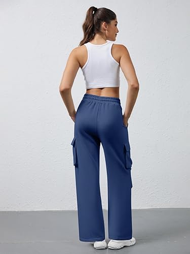 Unisex Navy Blue Pocket Cargo Trouser