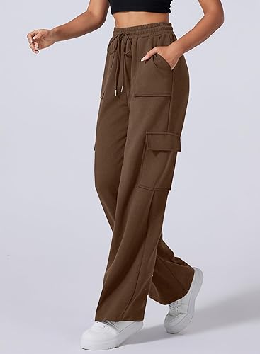 Women's Cargo High Waisted Wide Leg Athletic Trouser