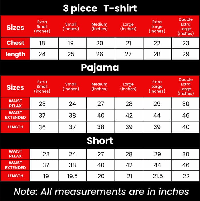 Noise Cotton 3 Piece Printed Night Suit Check Panda