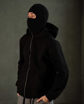 Men's Balaclava Ninja Zipper Hoodie Jacket – AAG Mart