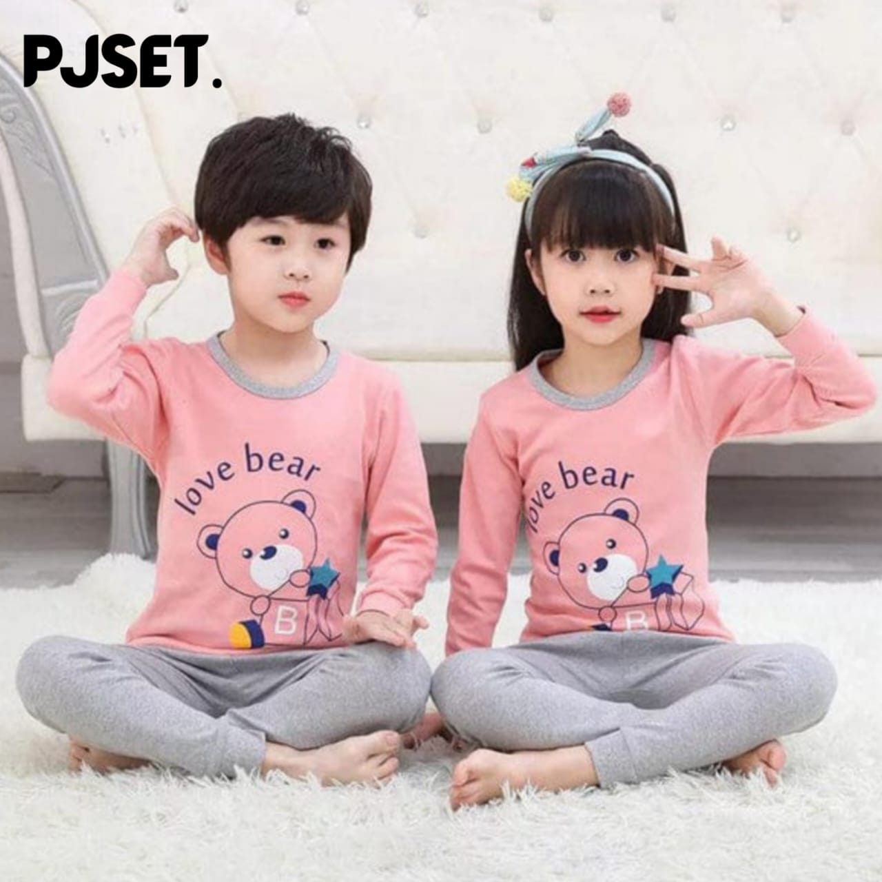 Cartoon Full Sleeve Kids Suit (Each) Love Bear