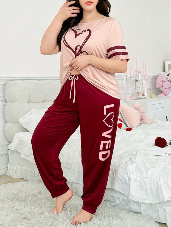 Something Special Printed Night Suit LOVE