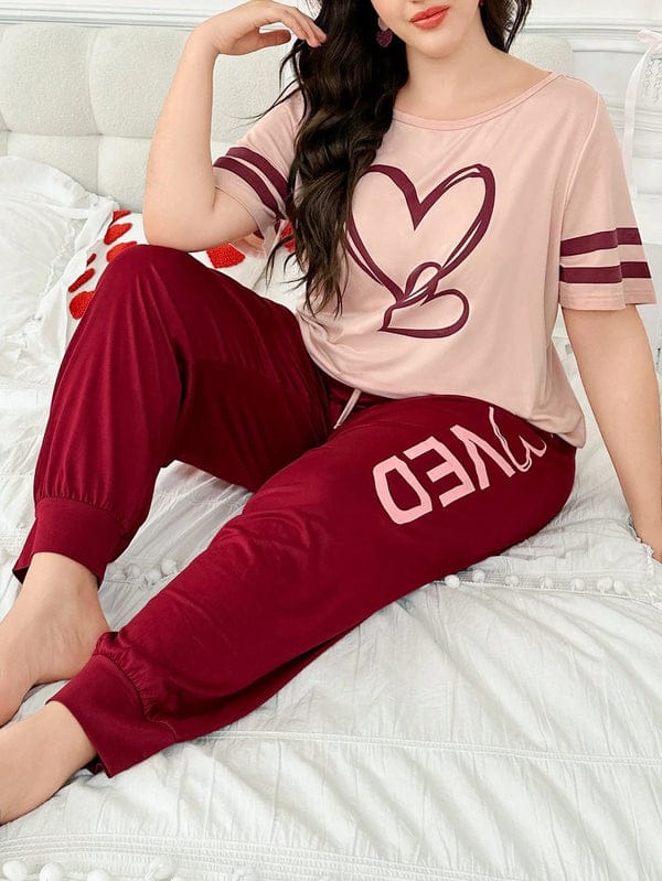Something Special Printed Night Suit LOVE