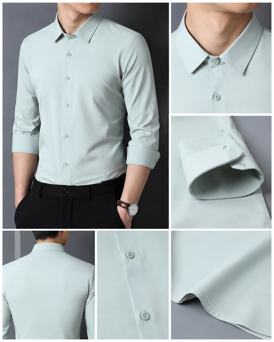 Men's Premium Mint Green Formal Shirt