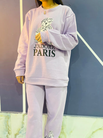 Modern aur stylish winter outfit..Purple