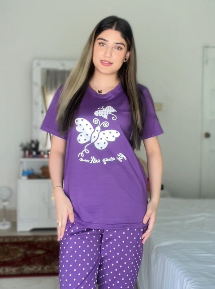 Butterfly Printed Night Suit