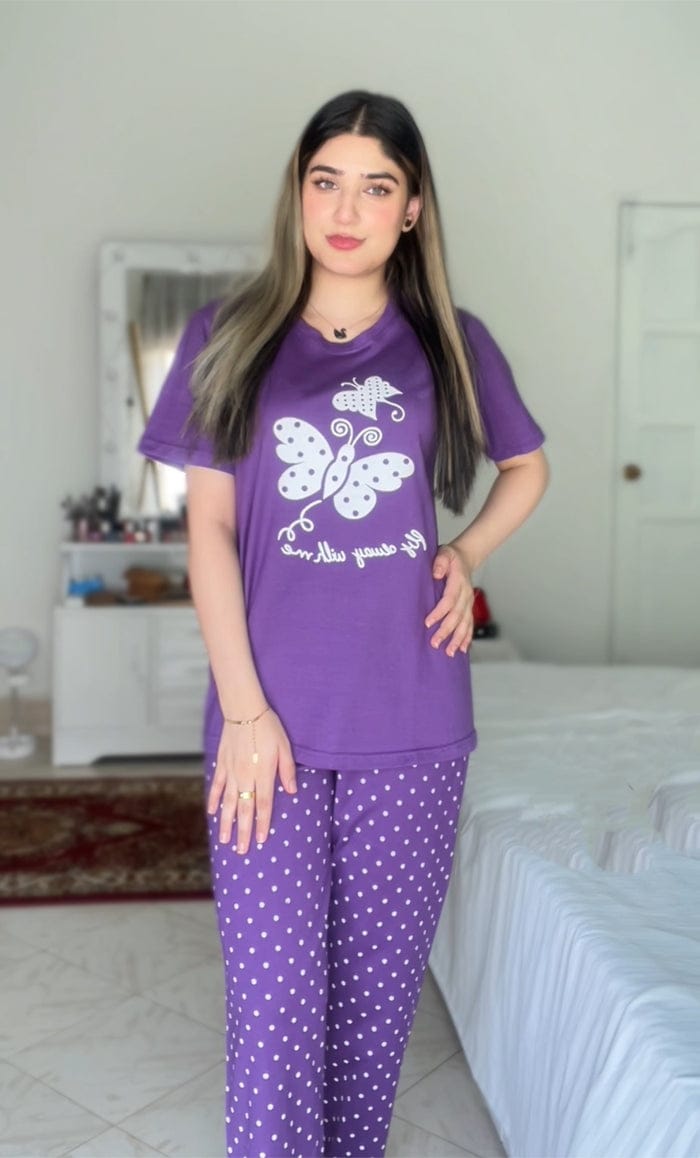 Butterfly Printed Night Suit