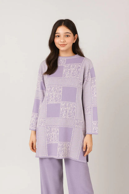 Lavender Patchwork Winter Track Suit..