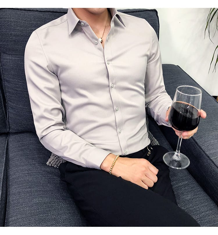 Men's Premium Light Grey Formal Shirt
