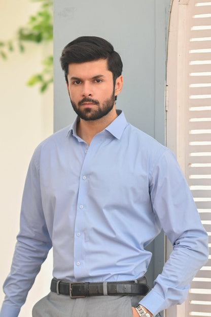 Men's Premium Light Blue Formal Dress Shirt