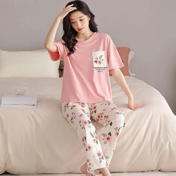 Women Printed Pajama Night Suit