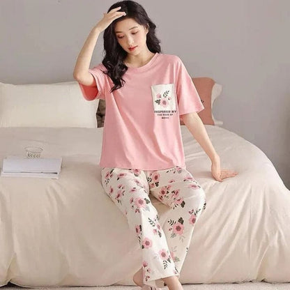 Women Printed Pajama Night Suit