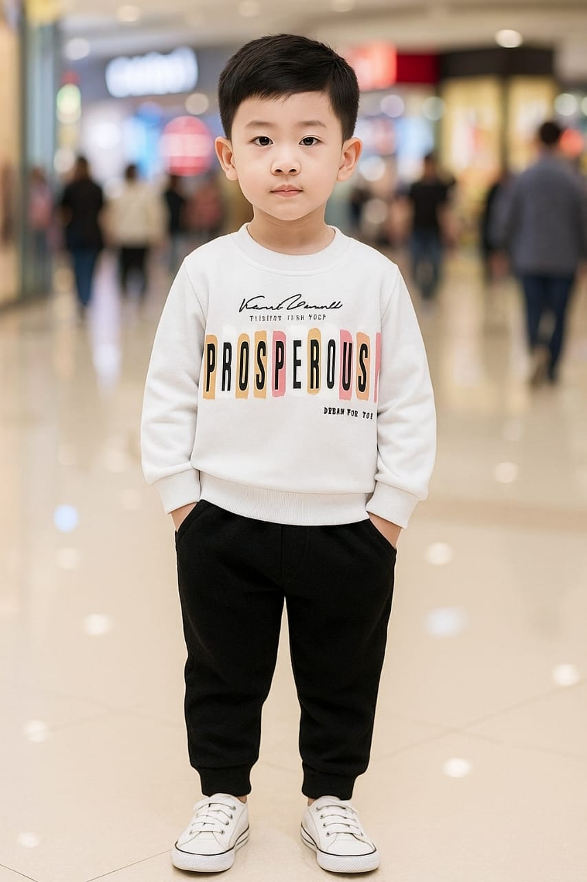 Fashion  Style Printed Kids Winter Suit