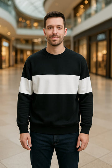 Zebra Color Block Sweatshirt