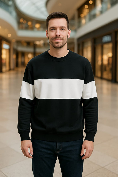 Zebra Color Block Sweatshirt