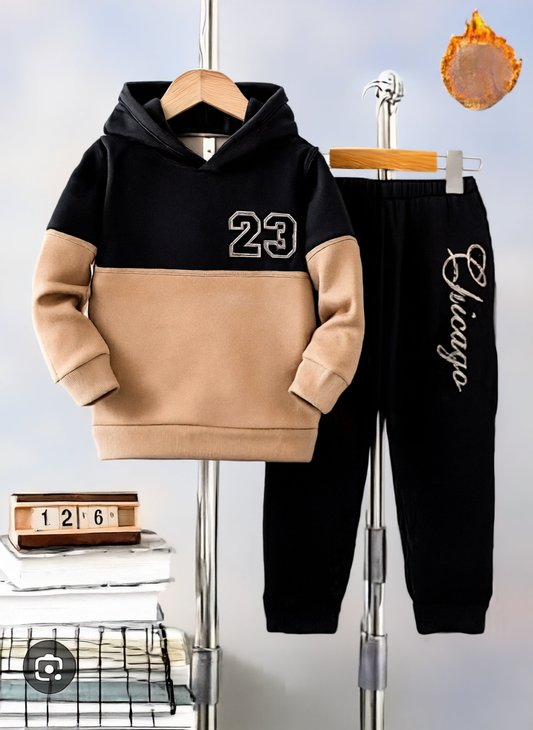 Brown Panel 23 Sport Printed Kids Winter Suit ( Each )